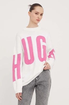 HUGO sweter damski kolor biały 50507955
