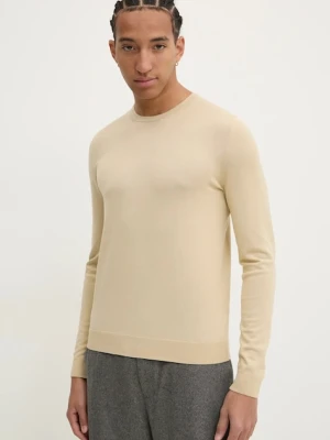HUGO sweter męski kolor beżowy lekki 50532074