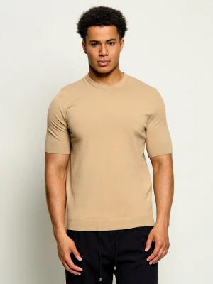 HUGO Sweter San Carl-Cv | Slim Fit beżowy