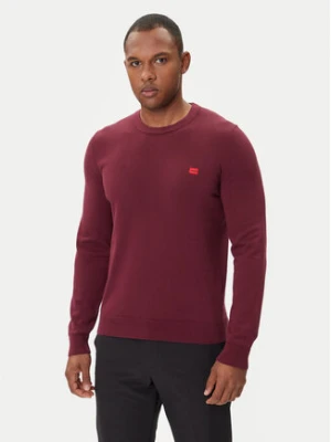 HUGO Sweter San Cassius-C1 50475083 Bordowy Regular Fit