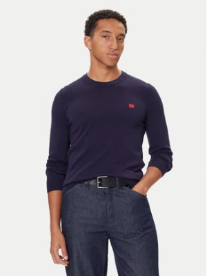 HUGO Sweter San Cassius-C1 50475083 Granatowy Regular Fit