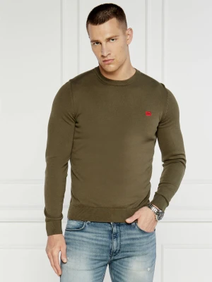 HUGO Sweter San Cassius | Regular Fit zielony