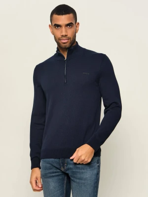 HUGO Sweter San Quintus-C2 | Regular Fit granatowy