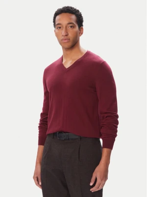 HUGO Sweter San Vredo- 50474172 Bordowy Slim Fit