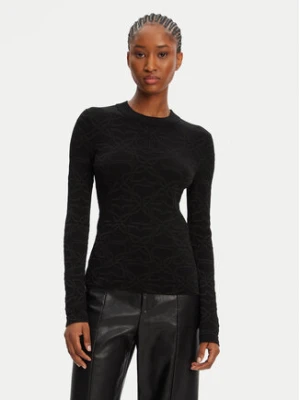 HUGO Sweter Satero 50542604 Czarny Slim Fit