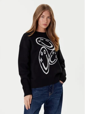 HUGO Sweter Seginy 50543020 Czarny Regular Fit