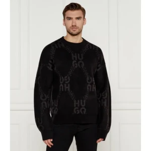 HUGO Sweter Shain | Regular Fit | z dodatkiem wełny