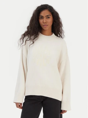 HUGO Sweter Shelly B 50554217 Écru Oversize Kremowy