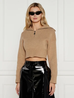 HUGO Sweter Sheveni | Cropped Fit | z dodatkiem wełny i kaszmiru