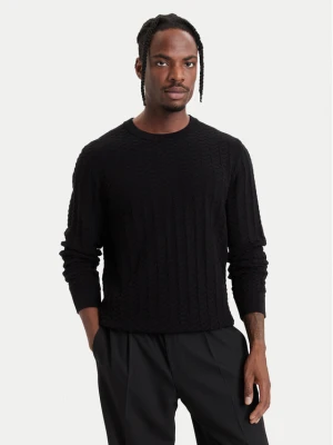 HUGO Sweter Simond 50570261 Czarny Regular Fit