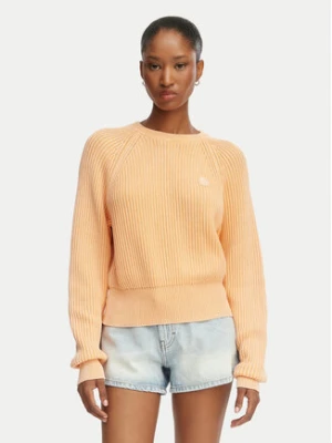 HUGO Sweter Slipery 50554206 Pomarańczowy jasny Regular Fit