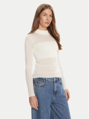 HUGO Sweter Slumy_B 50543045 Écru Slim Fit