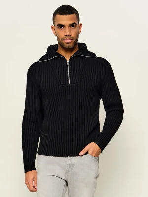 HUGO Sweter Srithon | Relaxed fit czarny