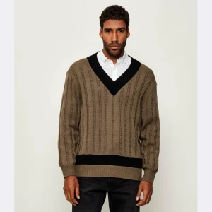 HUGO Sweter Stiggid | Oversize fit | z dodatkiem wełny