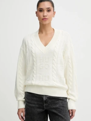 HUGO sweter z dodatkiem wełny Sypres