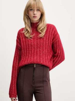 HUGO sweter z dodatkiem wełny Safineyny