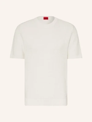 Hugo Sweter Z Dzianiny Saffon weiss