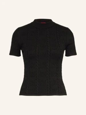 Hugo Sweter Z Dzianiny Sinant schwarz