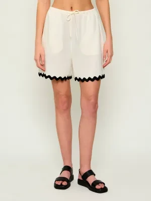 HUGO Szorty Haslala-1 | Relaxed fit | z dodatkiem lnu