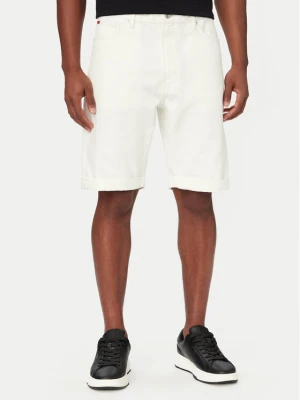 HUGO Szorty jeansowe 50561648 Kremowy Relaxed Fit