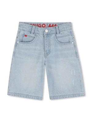 HUGO szorty jeansowe dziecięce