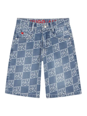HUGO Szorty jeansowe G00996 D Niebieski Loose Fit