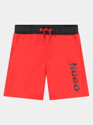 Hugo Szorty kąpielowe G00002 D Czerwony Regular Fit