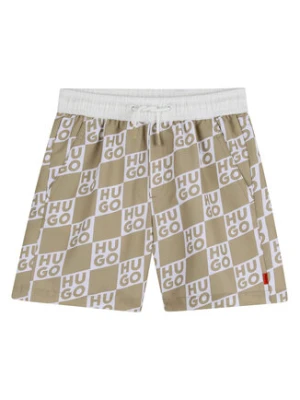HUGO Szorty kąpielowe G00979 S Beżowy Regular Fit