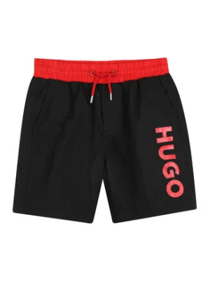 HUGO Szorty kąpielowe G01185 S Czarny Regular Fit