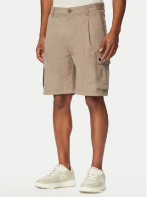 HUGO Szorty materiałowe Craysen 262S 50556891 Brązowy jasny Straight Fit