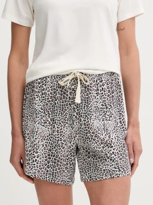 HUGO szorty piżamowe damskie z modalem CASUAL SHORTS beżowy