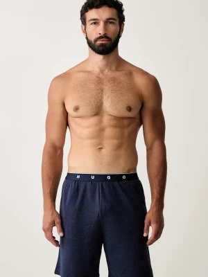 HUGO szorty piżamowe męskie z bawełną AZURI SHORTS granatowy