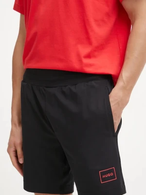 HUGO szorty piżamowe męskie z bawełną Laze Shorts CW czarny