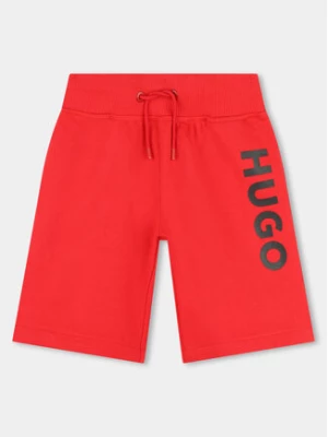Hugo Szorty sportowe G00034 D Czerwony Regular Fit