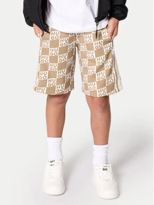 HUGO Szorty sportowe G00999 D Beżowy Regular Fit