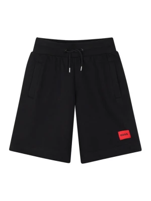 HUGO Szorty sportowe G01183 D Czarny Regular Fit