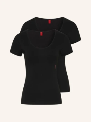 Hugo T-Shirt, 2 Szt. schwarz