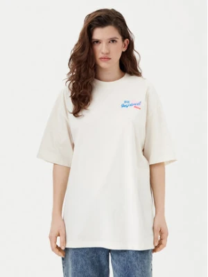 HUGO T-Shirt 50533976 Biały Oversize