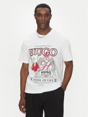 HUGO T-Shirt 50538254 Biały Relaxed Fit