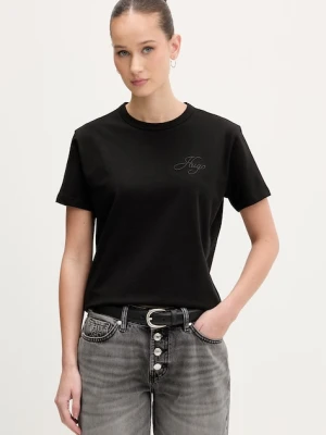 HUGO t-shirt basic damski bawełniany Damacia_7