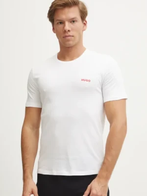 HUGO t-shirt bawełniany 3-pack kolor biały z nadrukiem 50532811