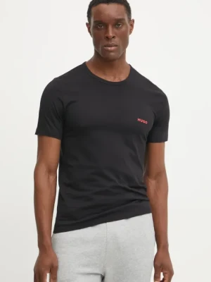 HUGO t-shirt bawełniany 3-pack kolor czarny z nadrukiem 50532811
