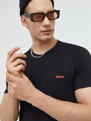 HUGO t-shirt bawełniany 3-pack męski kolor czarny gładki 50493972