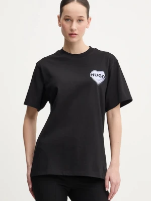 HUGO t-shirt bawełniany czarny