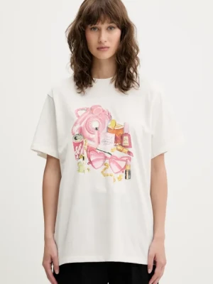 HUGO t-shirt bawełniany damski kolor biały 50539107