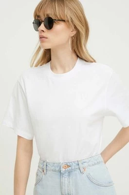 HUGO t-shirt bawełniany damski kolor biały 50517496