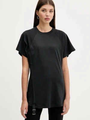 HUGO t-shirt bawełniany damski kolor czarny 50542762