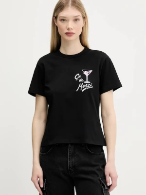 HUGO t-shirt bawełniany damski kolor czarny 50544897
