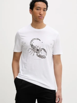 HUGO t-shirt bawełniany Discorb biały