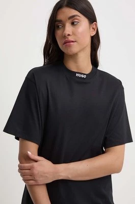 HUGO t-shirt bawełniany lounge kolor czarny 50514869